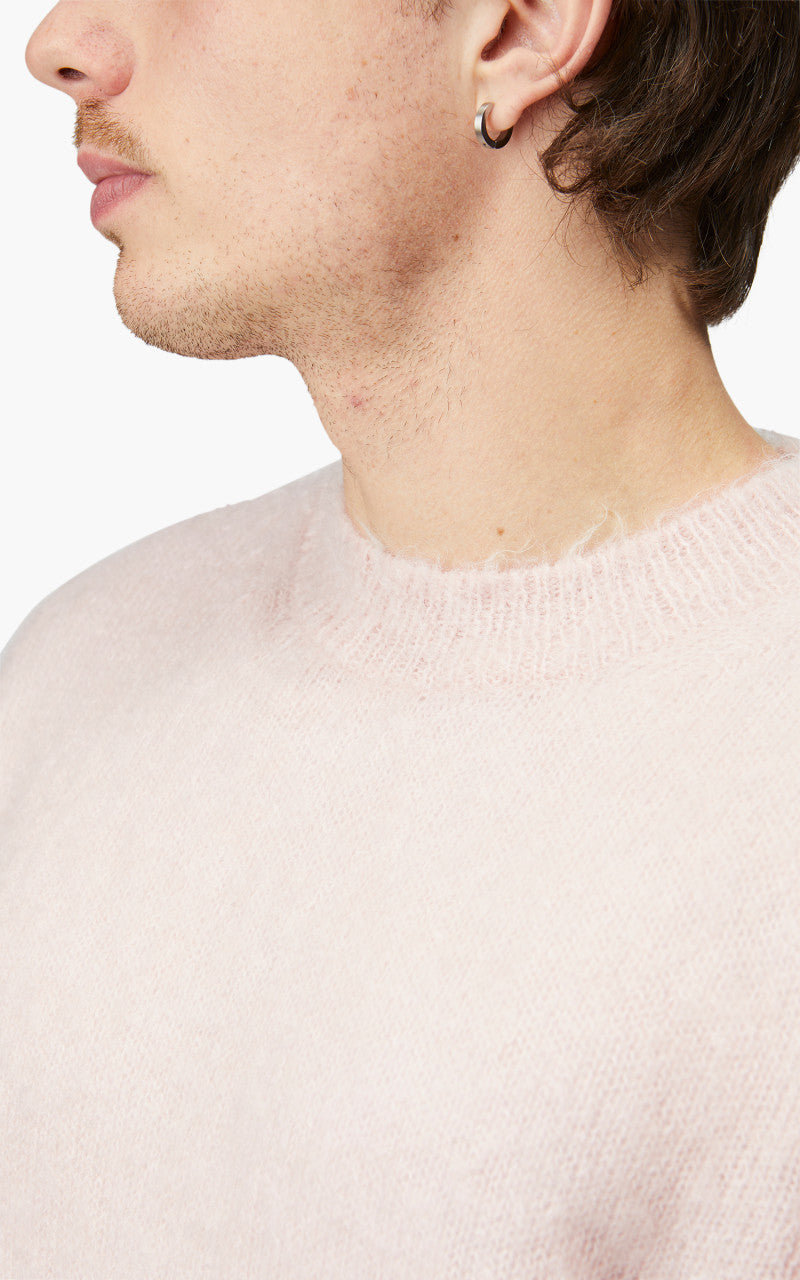 Auralee Brushed Super Kid Mohair Knit P/O Light Pink