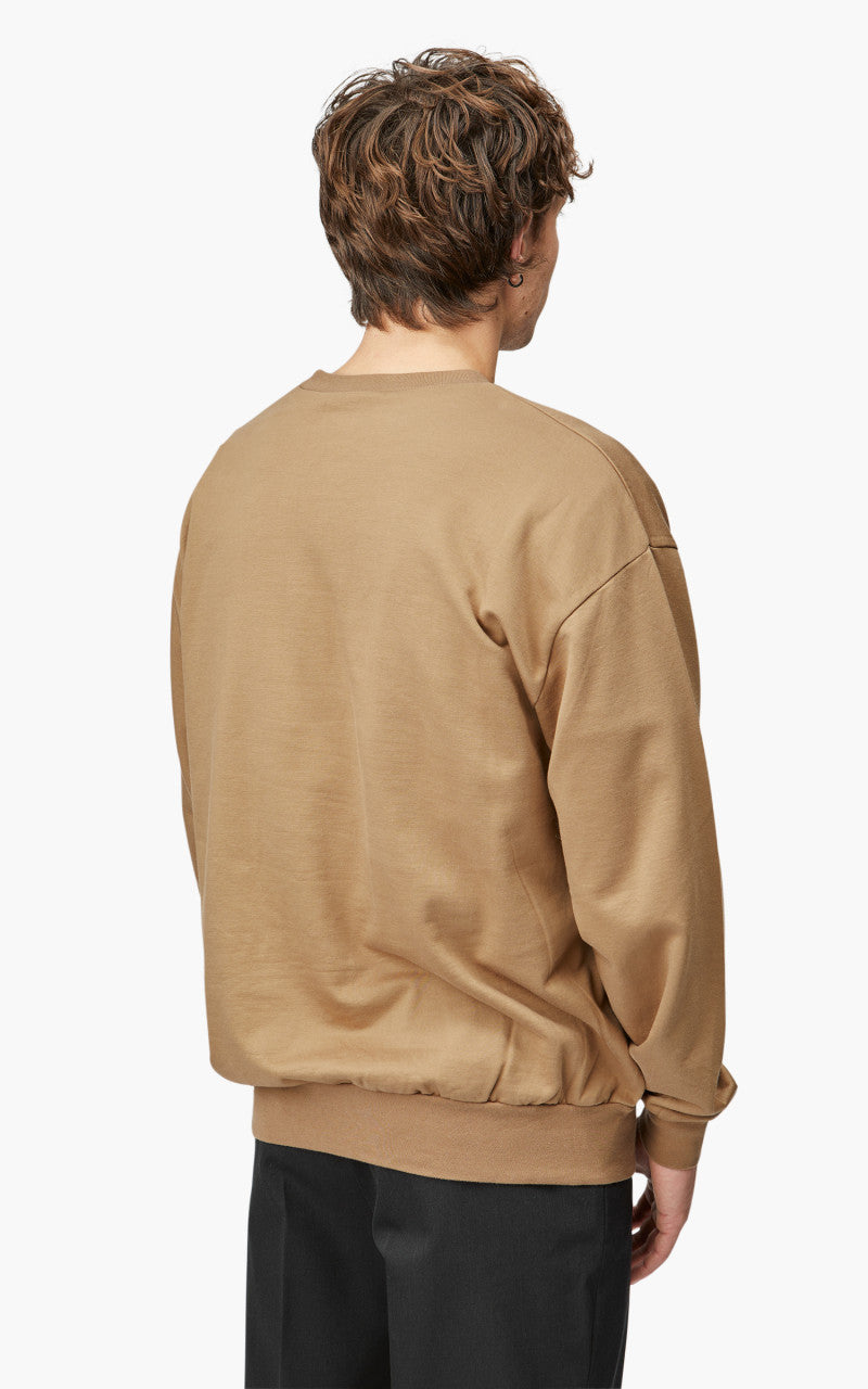Auralee Elastic High Gauge Sweat P/O Light Brown