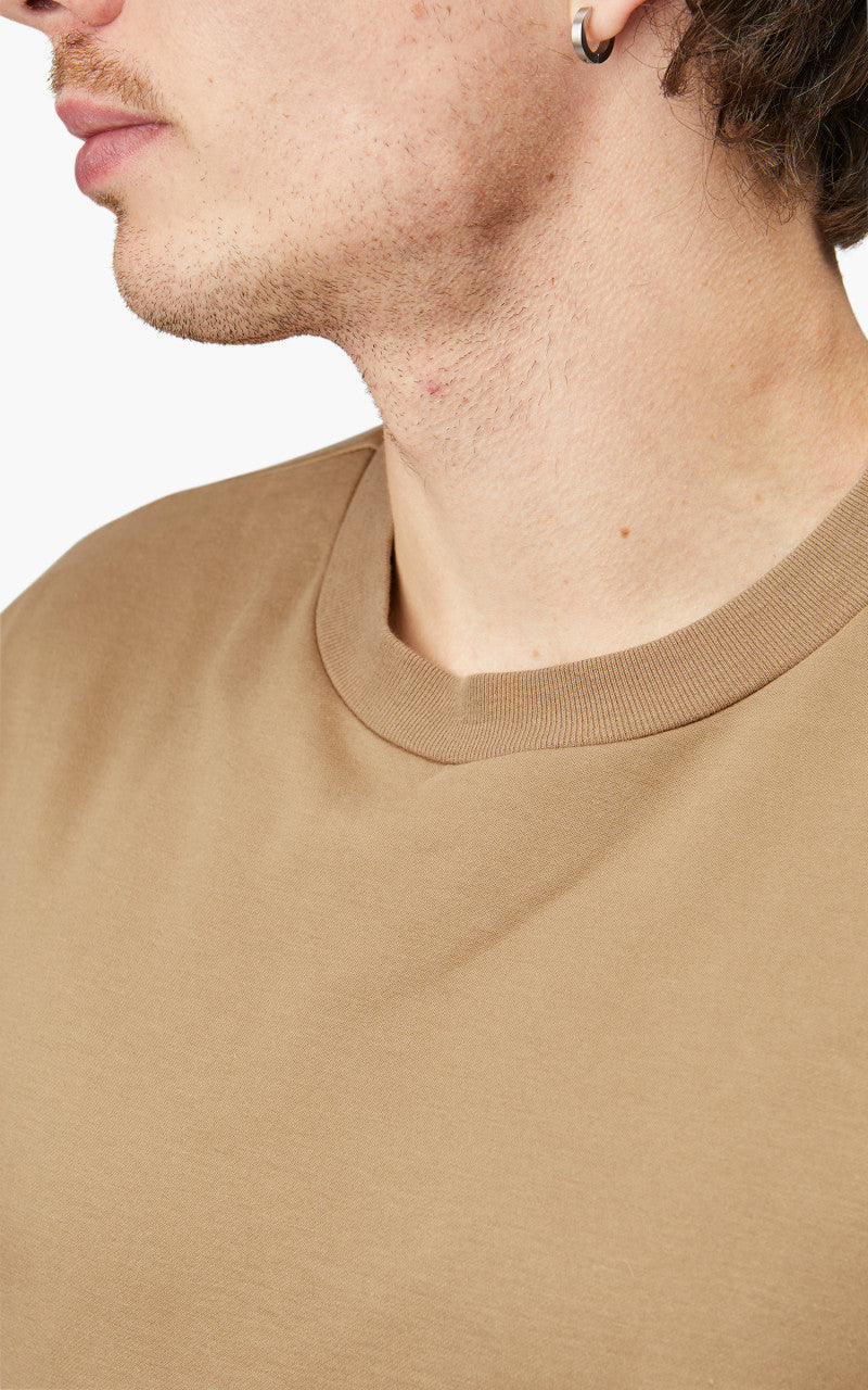 Auralee Elastic High Gauge Sweat P/O Light Brown