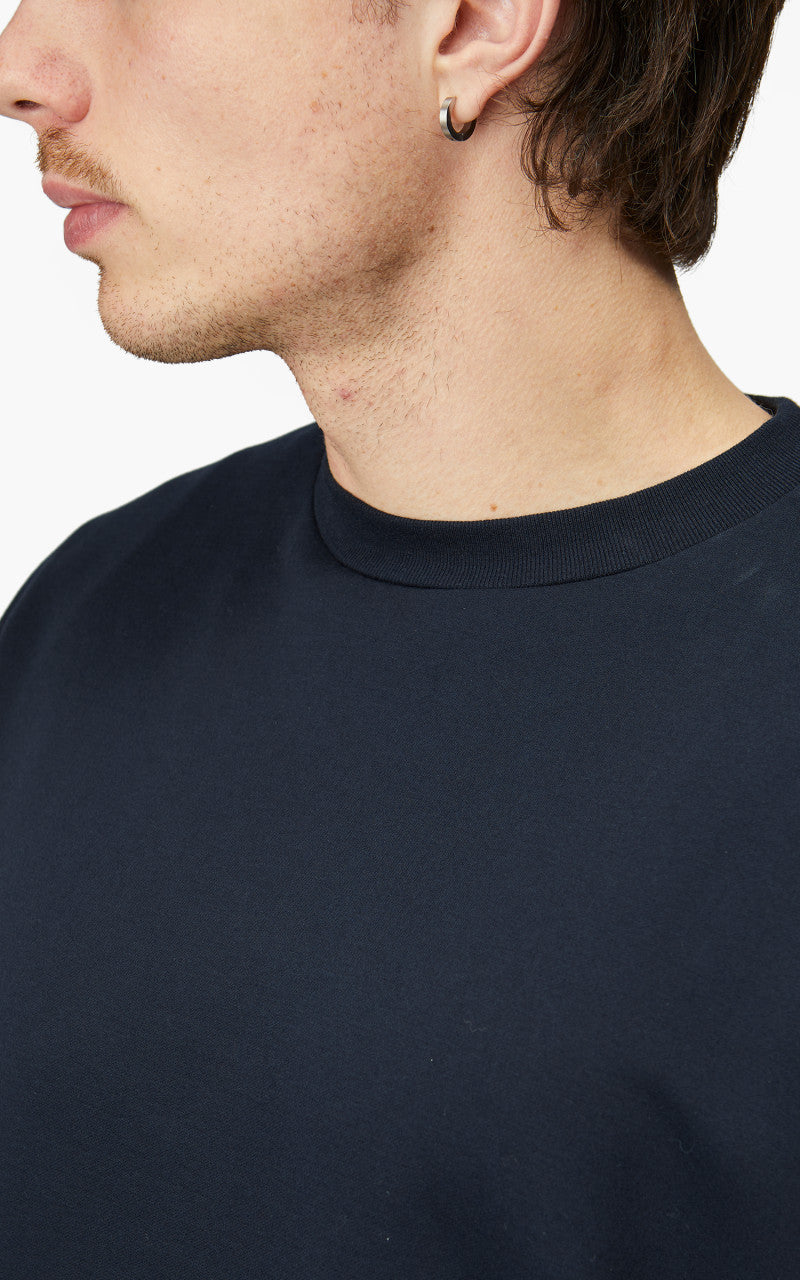 Auralee Elastic High Gauge Sweat P/O Dark Navy