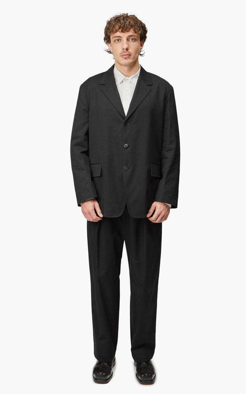 Auralee Super Fine Wool Cotton Twill Over Jacket Black