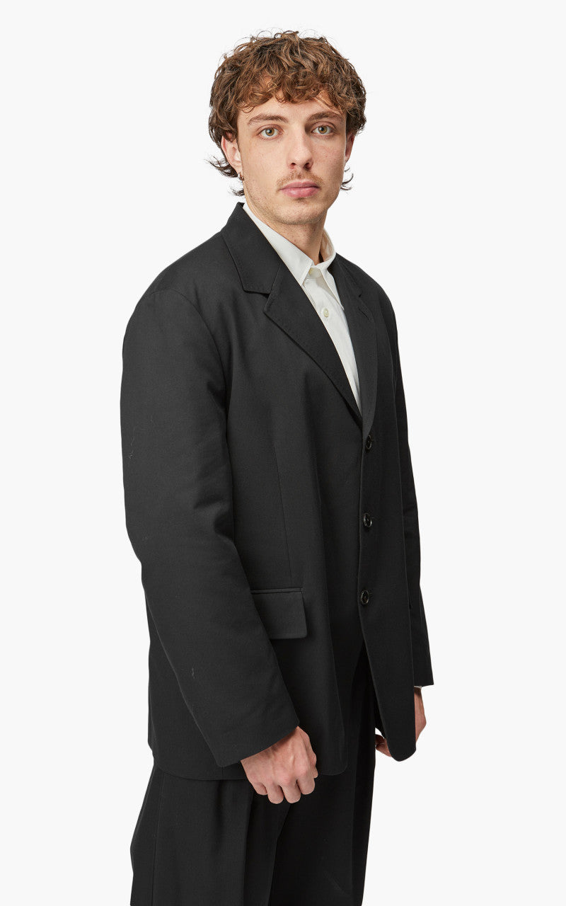 Auralee Super Fine Wool Cotton Twill Over Jacket Black