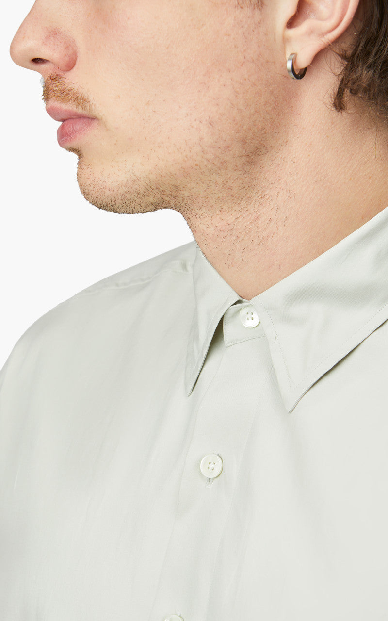 Auralee Washed Finx Twill Big Shirt Dusty Pale Blue