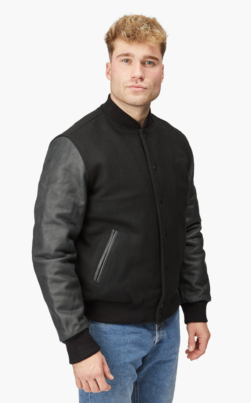 Schott NYC Varsity Jacket LCUSA Black/Black