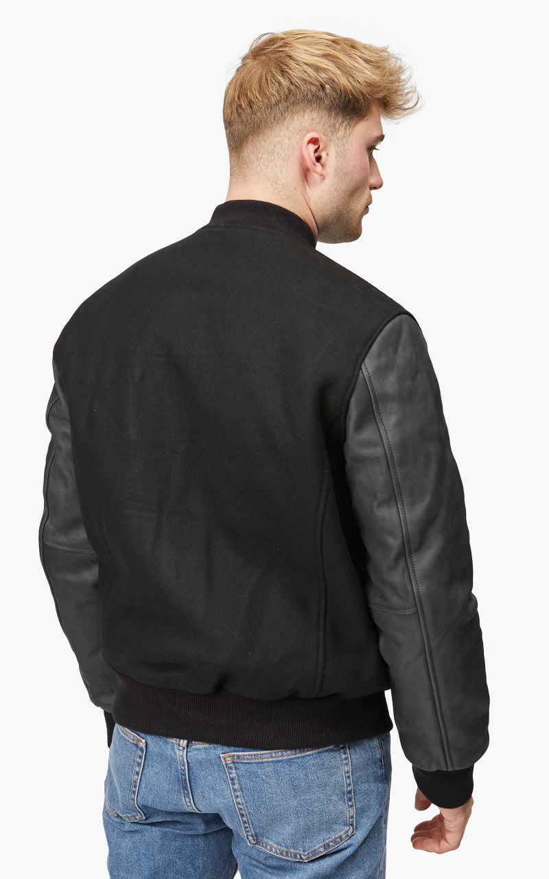 Schott NYC Varsity Jacket LCUSA Black/Black