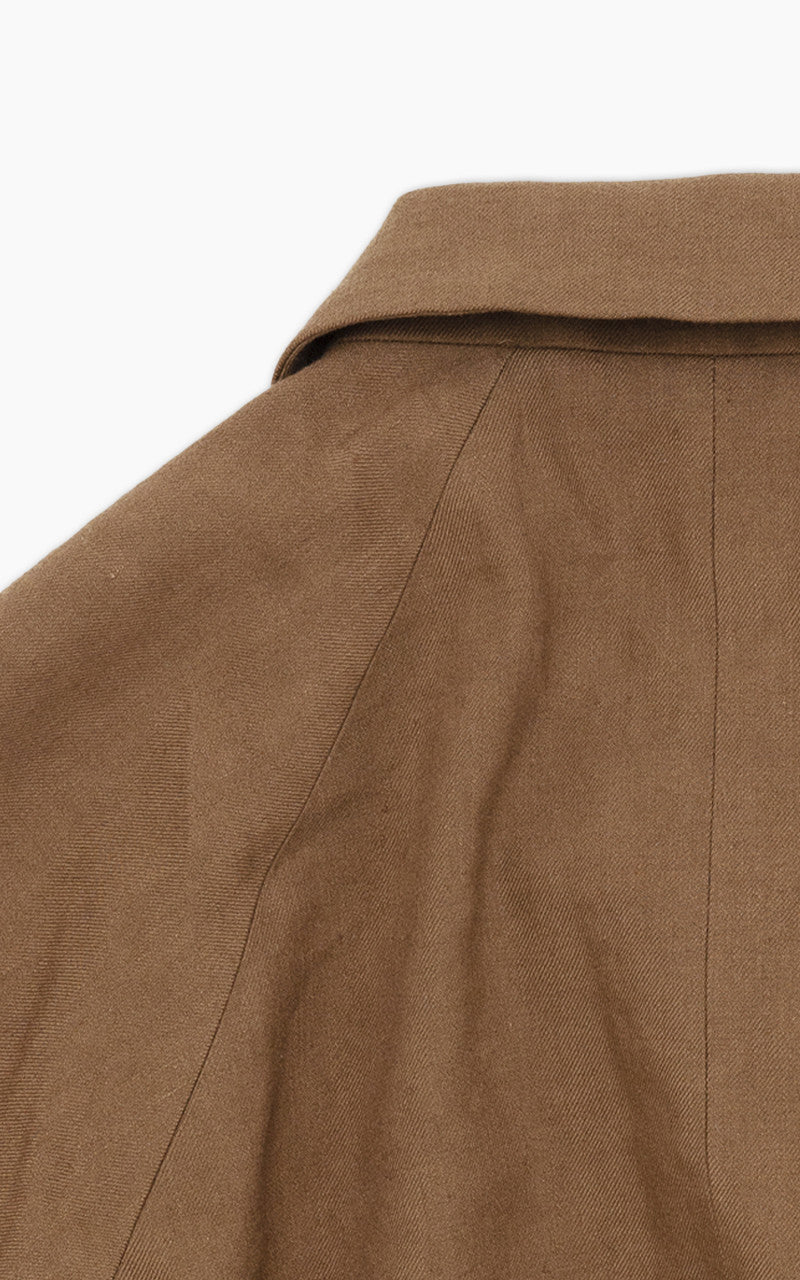Still By Hand Linen/Wool Half Coat Brick