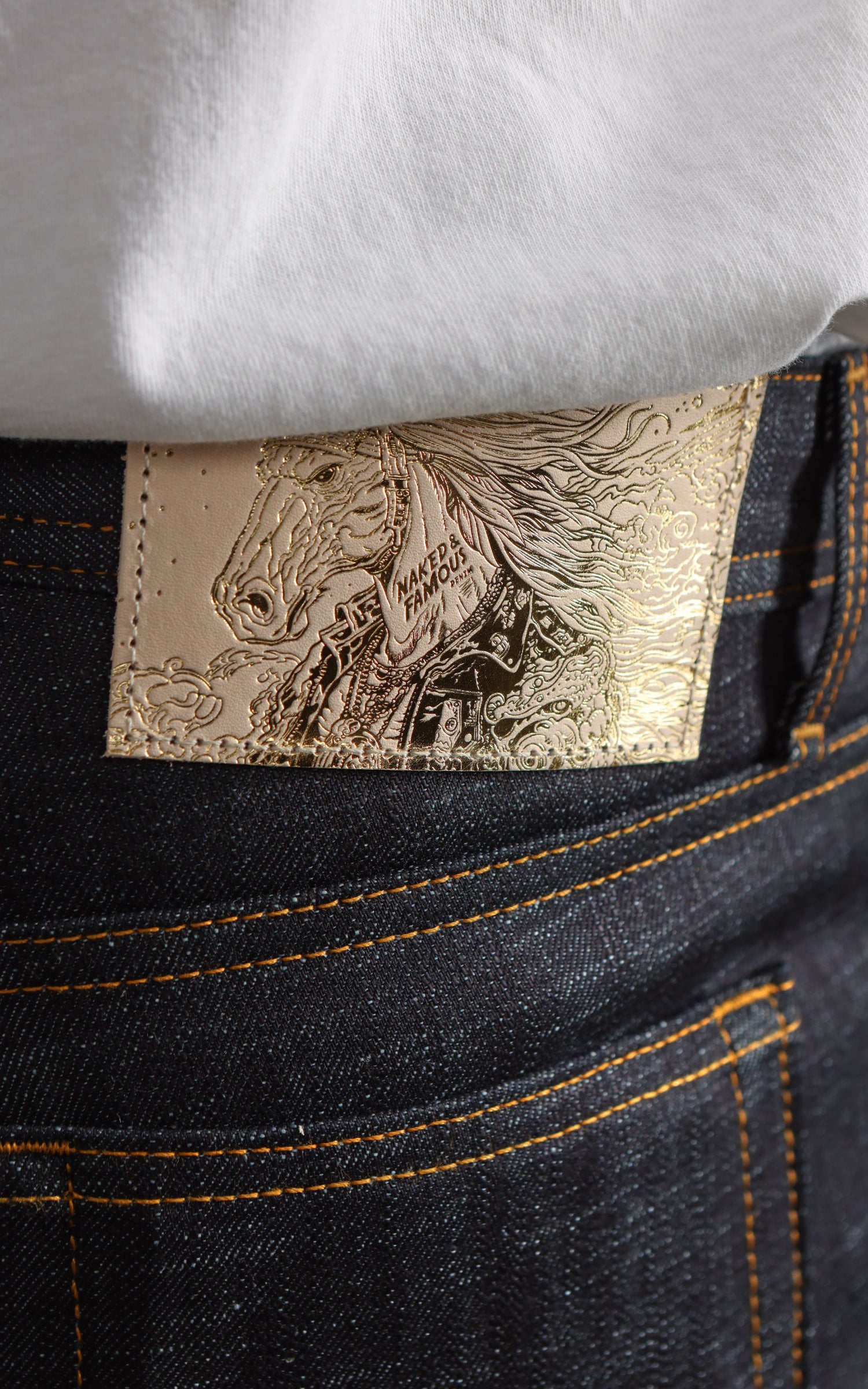Naked & Famous Denim Weird Guy Chinese New Year - Year Of The Horse Indigo 12.5oz