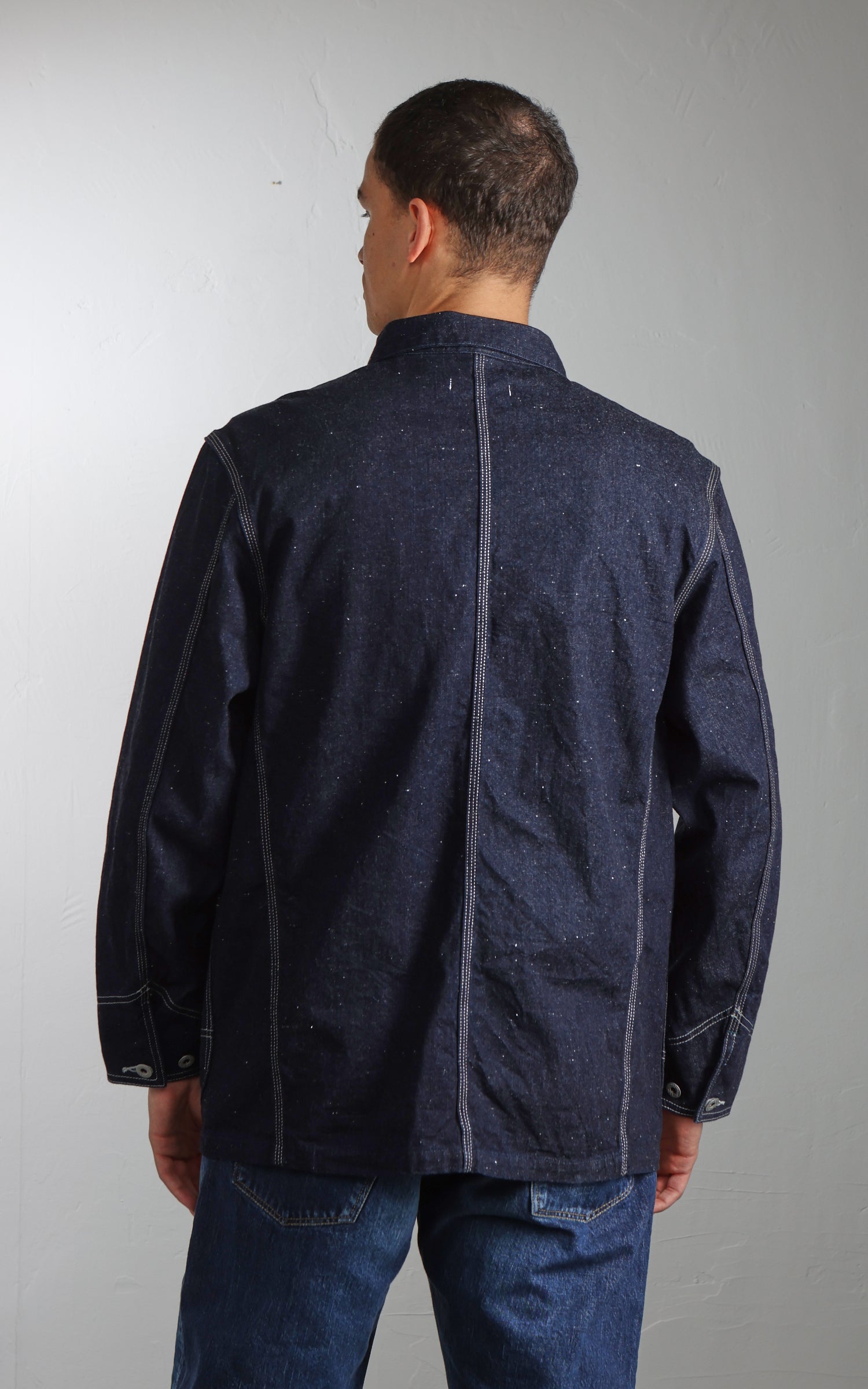 Omoto Denim 3618 30's Coverall Jacket Nep Denim Indigo 11.5oz