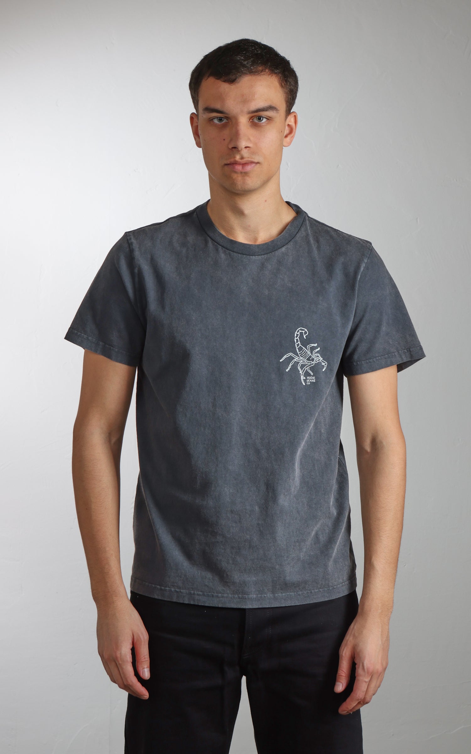 Nudie Jeans Roy Sand Tracks T-Shirt Antracite