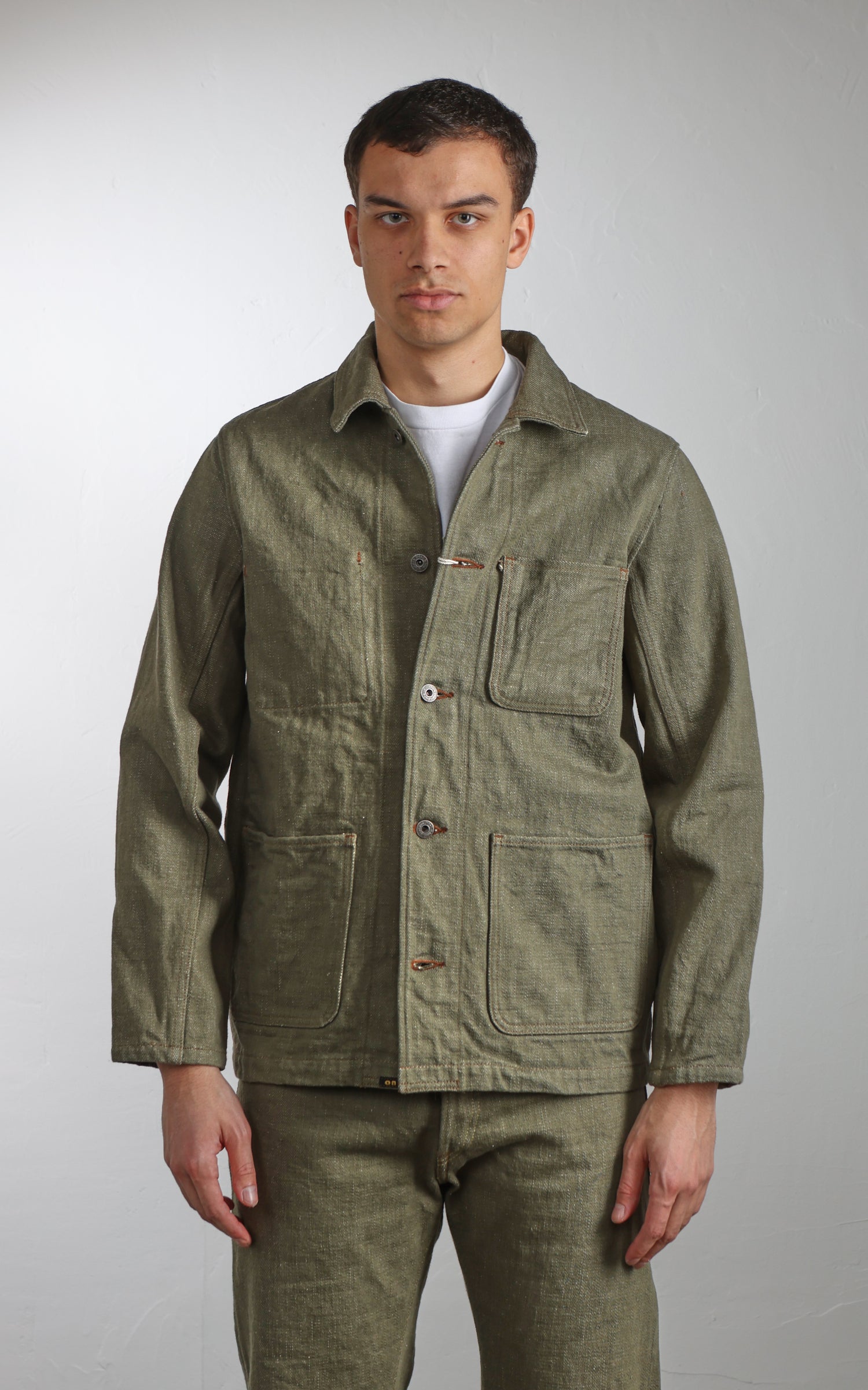 ONI Denim 03502-OLD18 Coveralls Olive Denim 18oz