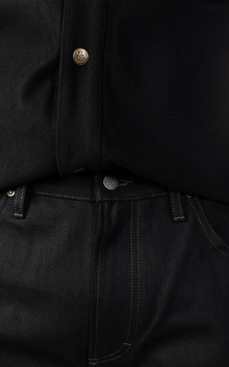 Lee 101 101 Rider Jeans Slim Dry Black Selvage 13oz