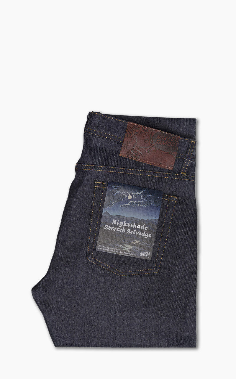 Naked & Famous Denim Weird Guy Nightshade Stretch Selvedge Indigo 12oz