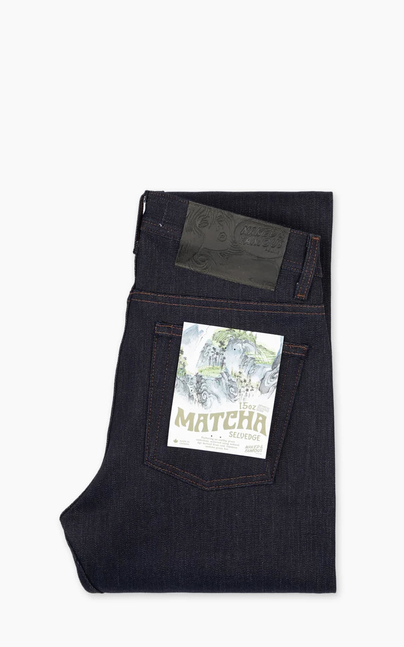 Naked & Famous Denim Weird Guy Matcha Selvedge Indigo 15oz