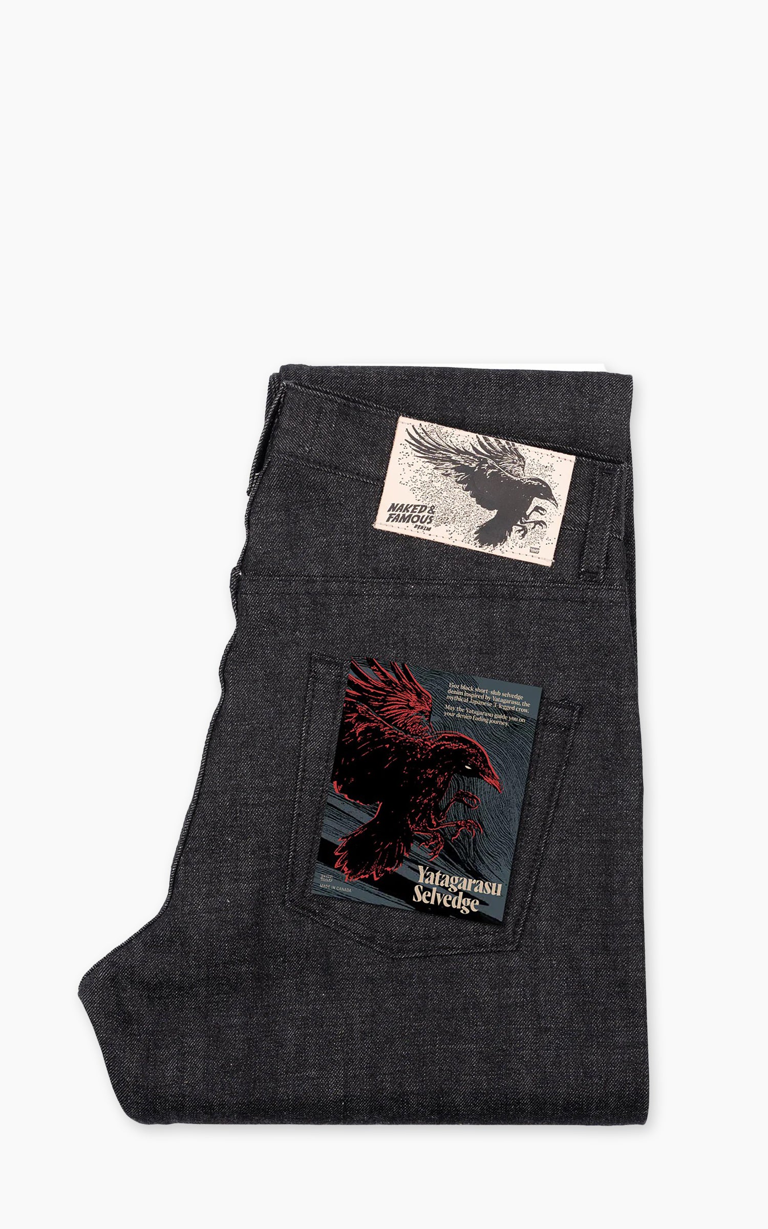 Naked & Famous Denim Easy Guy Yatagarasu Selvedge Black 15oz