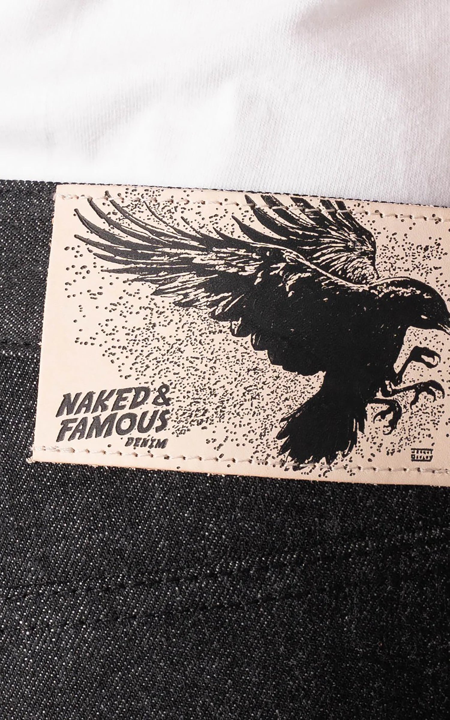 Naked & Famous Denim Easy Guy Yatagarasu Selvedge Black 15oz