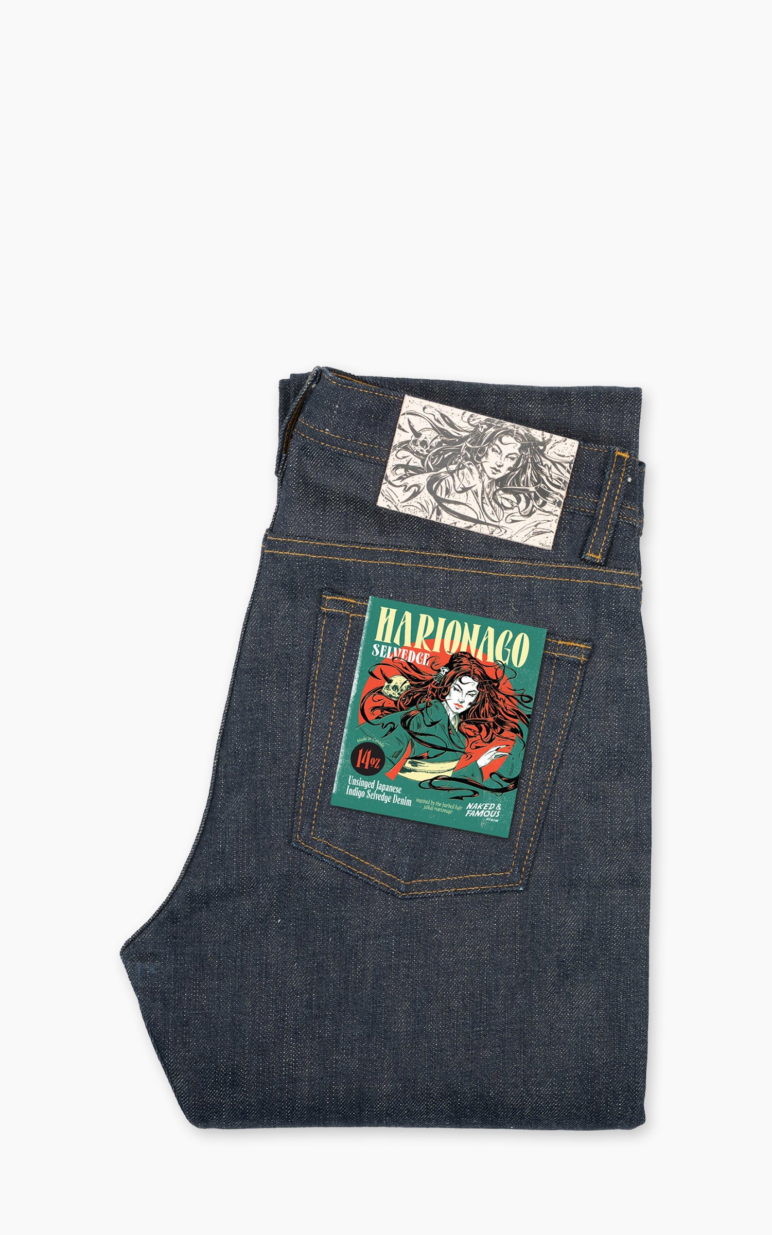 Naked & Famous Denim Weird Guy Harionago Selvedge Indigo 14oz