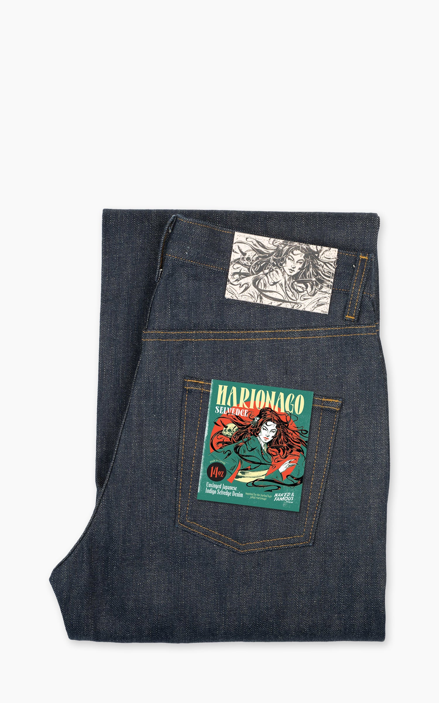 Naked & Famous Denim Strong Guy Harionago Selvedge Indigo 14oz