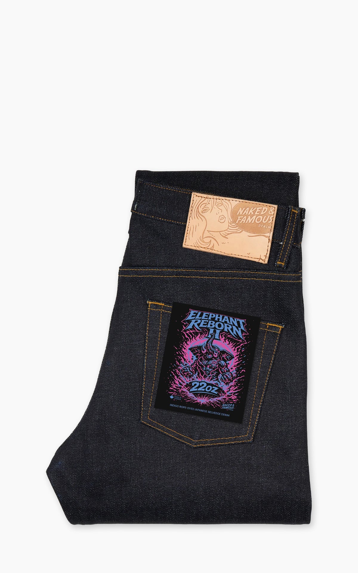 Naked & Famous Denim Easy Guy Elephant 2 Reborn