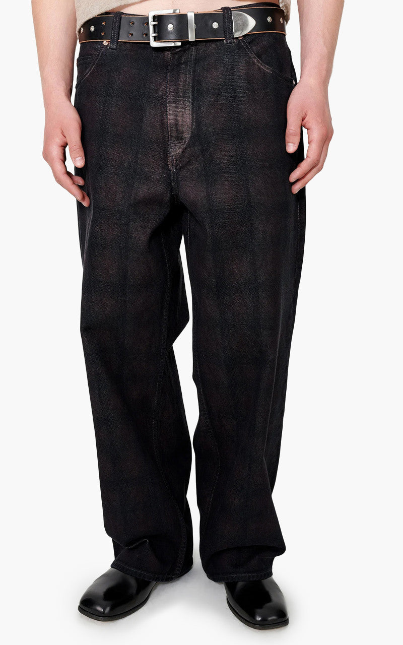 Our Legacy Vast Cut Jeans Overdyed Big Lumberjack Print