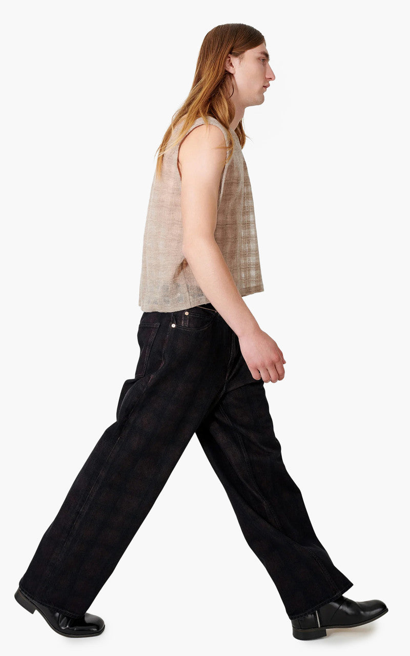 Our Legacy Vast Cut Jeans Overdyed Big Lumberjack Print