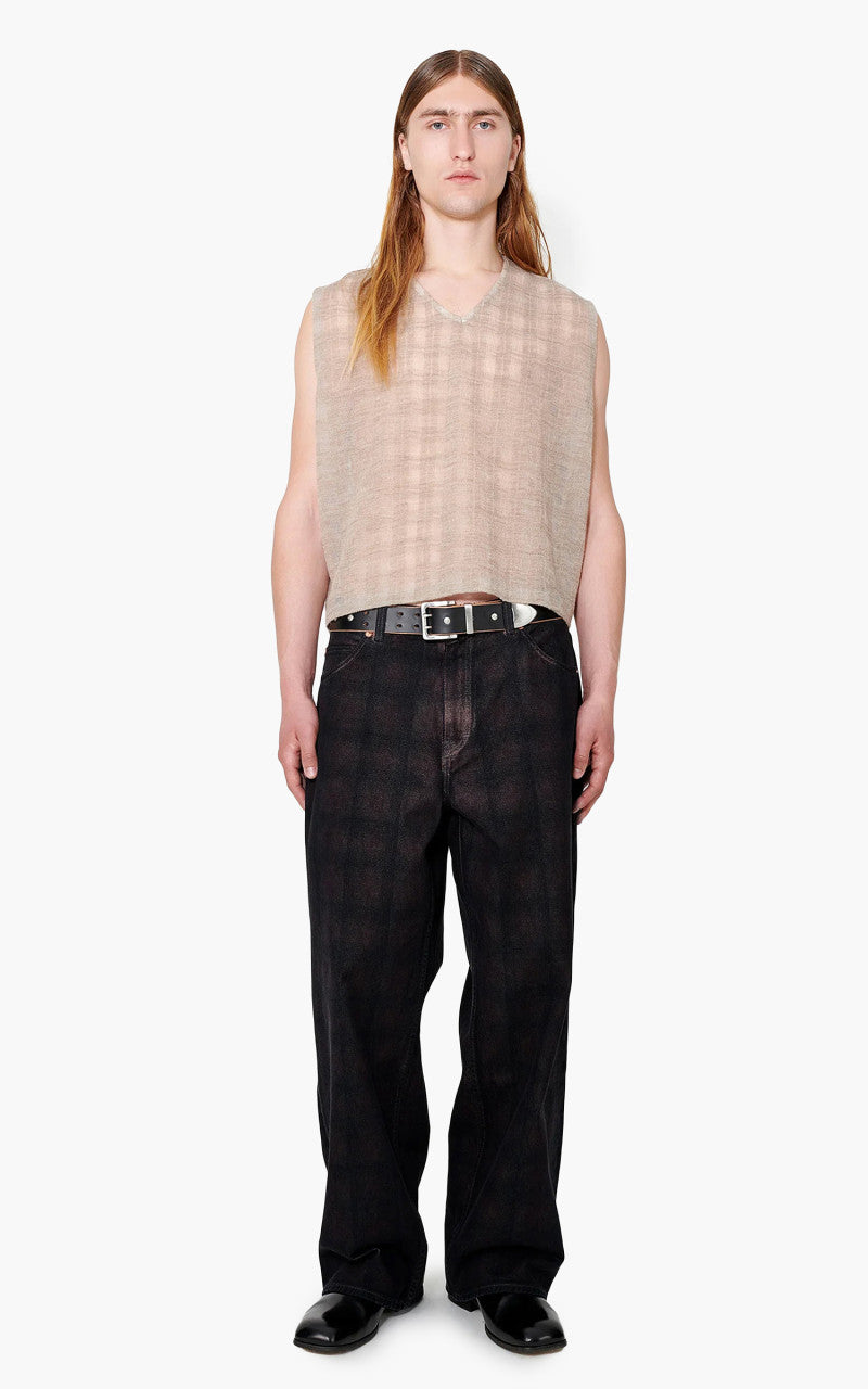 Our Legacy Vast Cut Jeans Overdyed Big Lumberjack Print