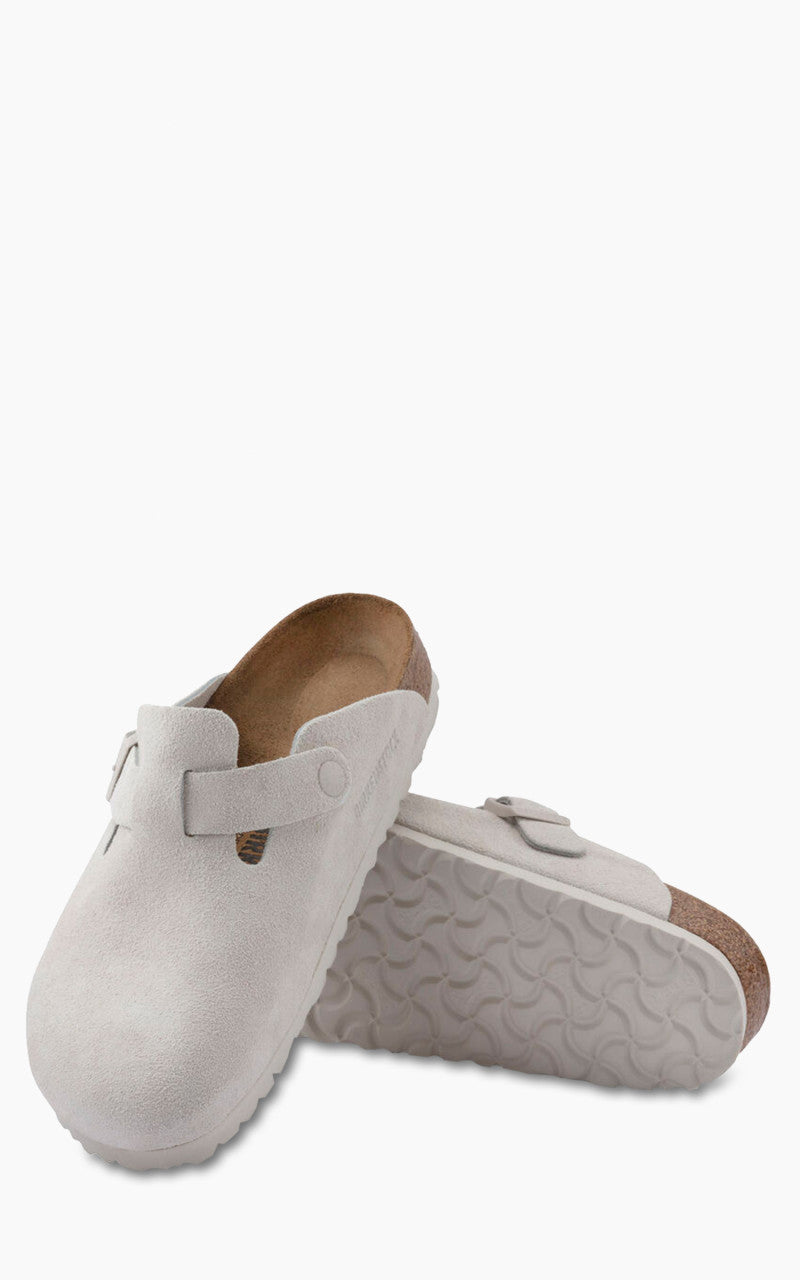 Birkenstock Boston Suede Antique White