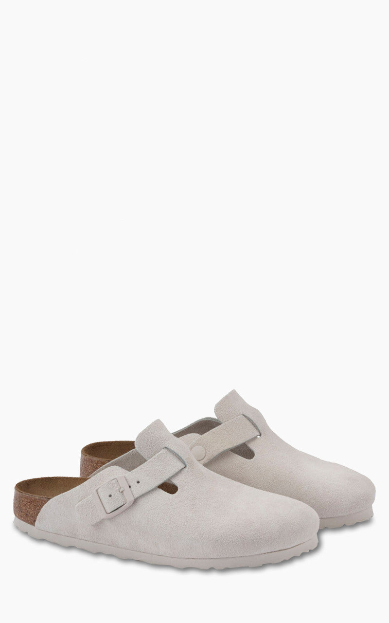 Birkenstock Boston Suede Antique White