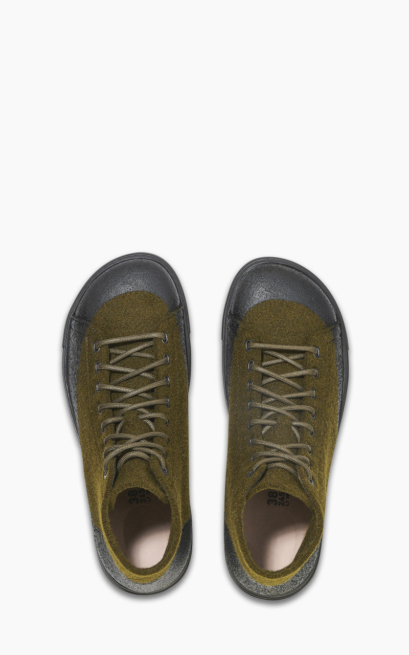 Birkenstock Bend Mid Dip Natural Leather/Felt Tropic Green