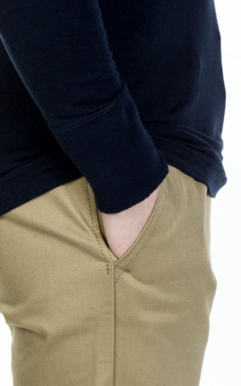 Merz b. Schwanen 102 Longsleeve Henley Ink Blue