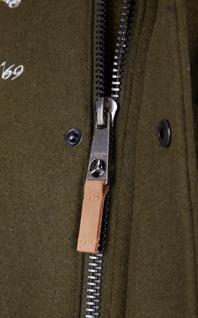 Military Surplus Varsity Jacket Olive