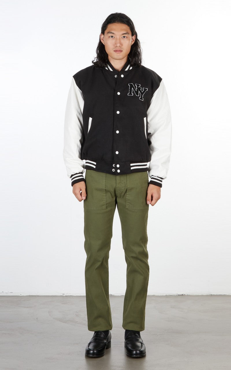 Military Surplus Varsity Jacket Black/White
