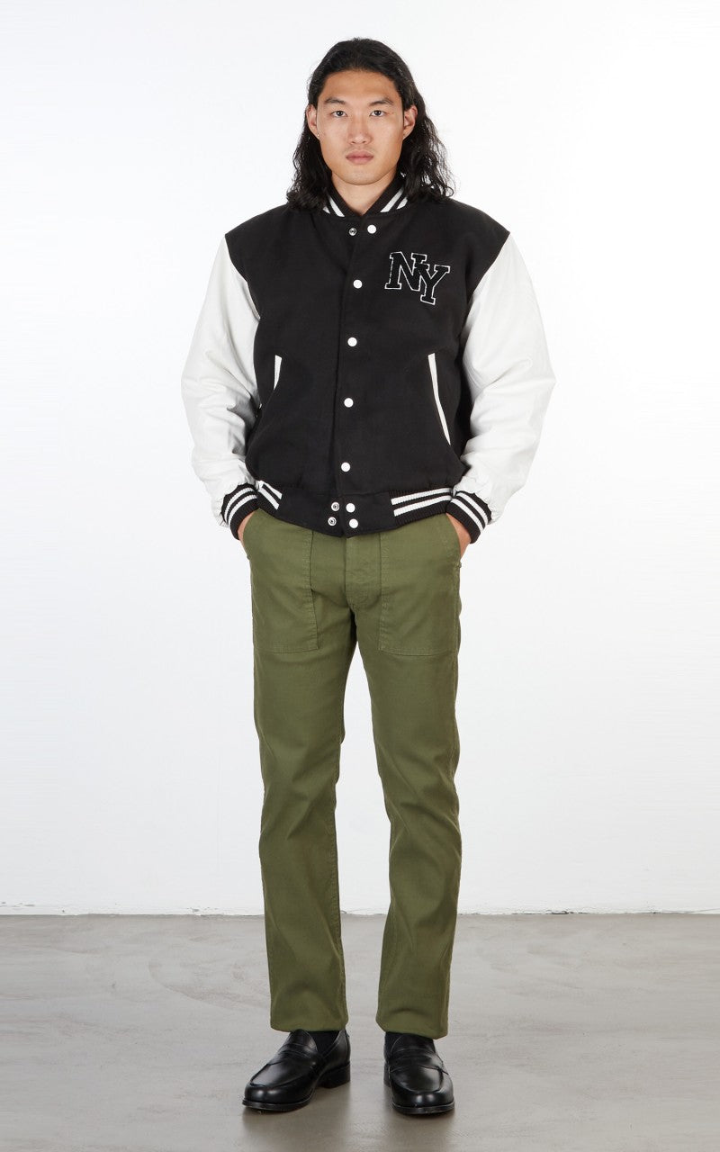 Military Surplus Varsity Jacket Black/White