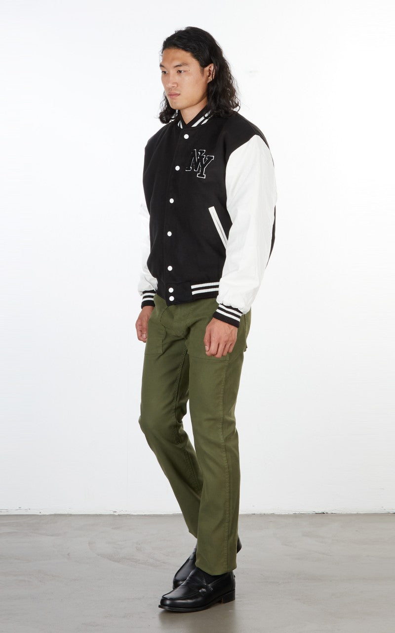 Military Surplus Varsity Jacket Black/White