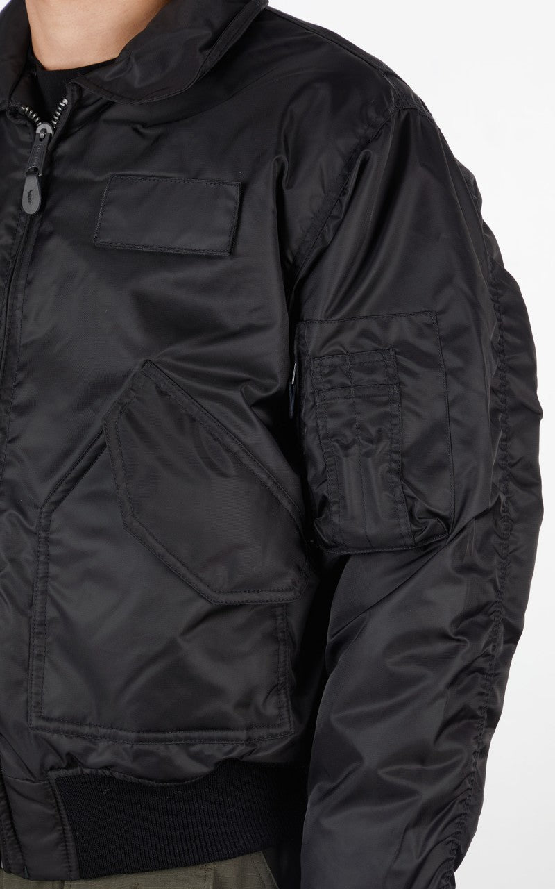 Military Surplus SWAT CWU US Fur Collar Flight Jacket Black