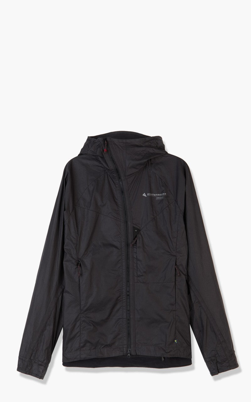 Klättermusen Ansur Hooded Wind Jacket Raven Black