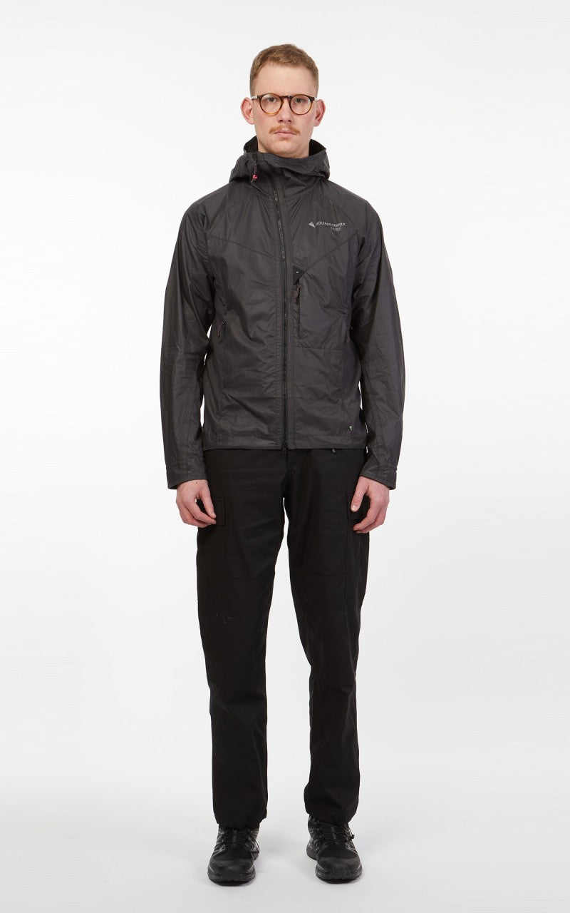Klättermusen Ansur Hooded Wind Jacket Raven Black