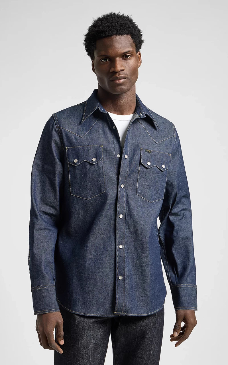Lee 101 50s Western Shirt Dry Blue