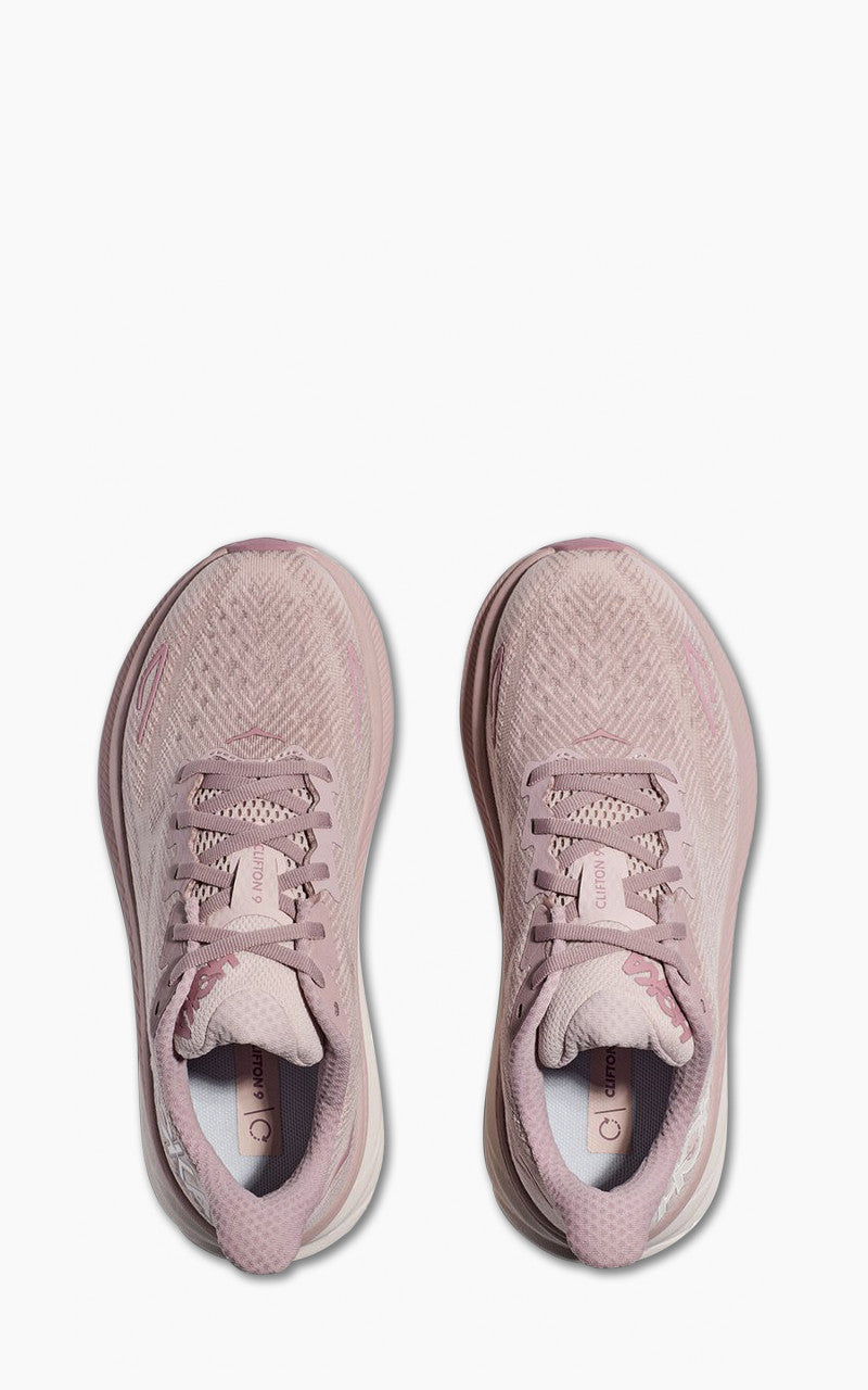 HOKA W Clifton 9 Pale Mauve/Peach Whip