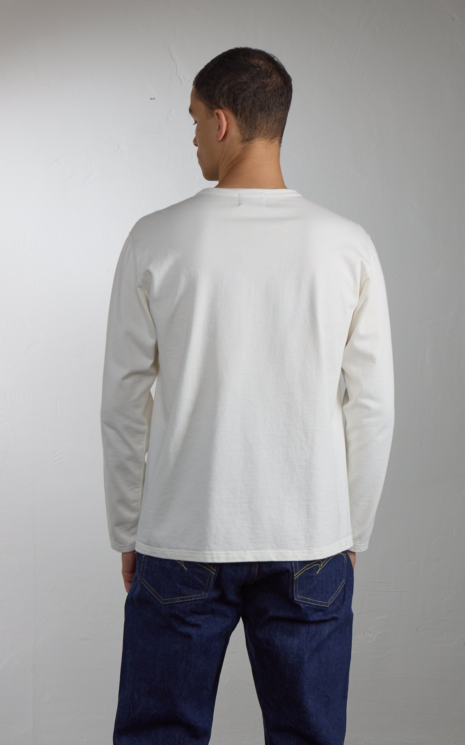 Studio D'Artisan 8187 Suvin Gold Longsleeve Henley White