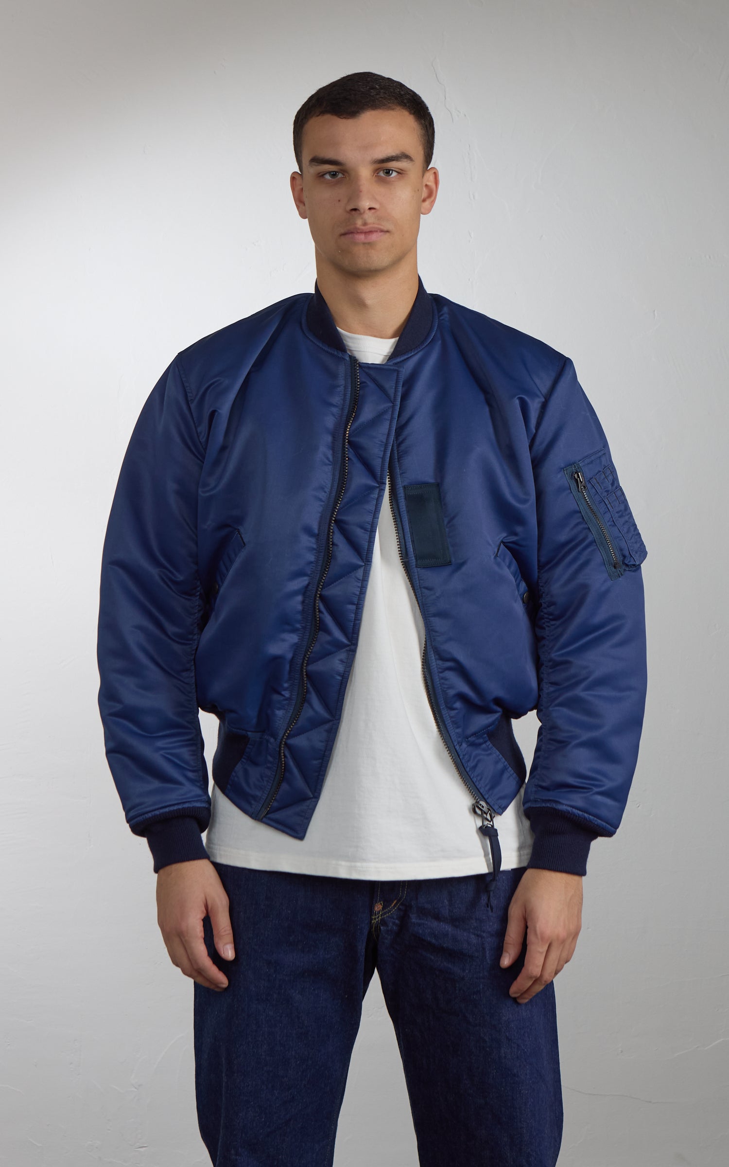 Studio D'Artisan 4623 Indigo-Dyed MA-1