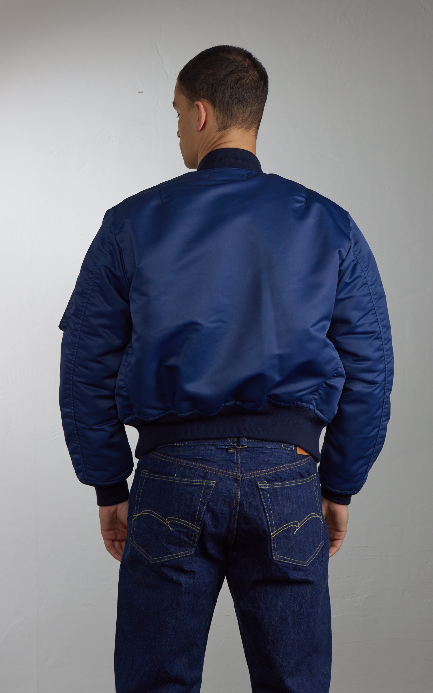 Studio D'Artisan 4623 Indigo-Dyed MA-1