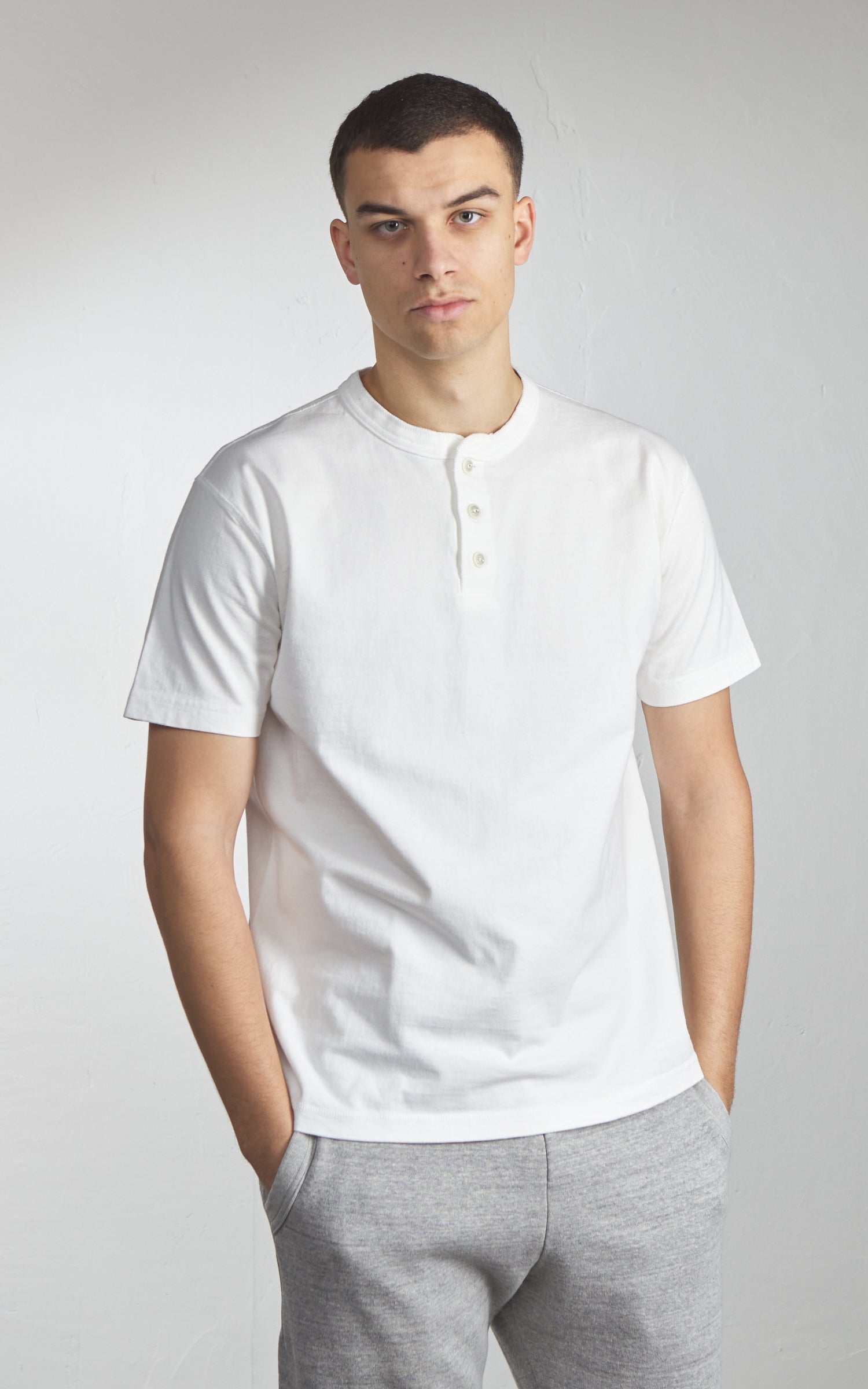 Barns Outfitters BR-8146SP COZUN S/S Henley T-Shirt Natural