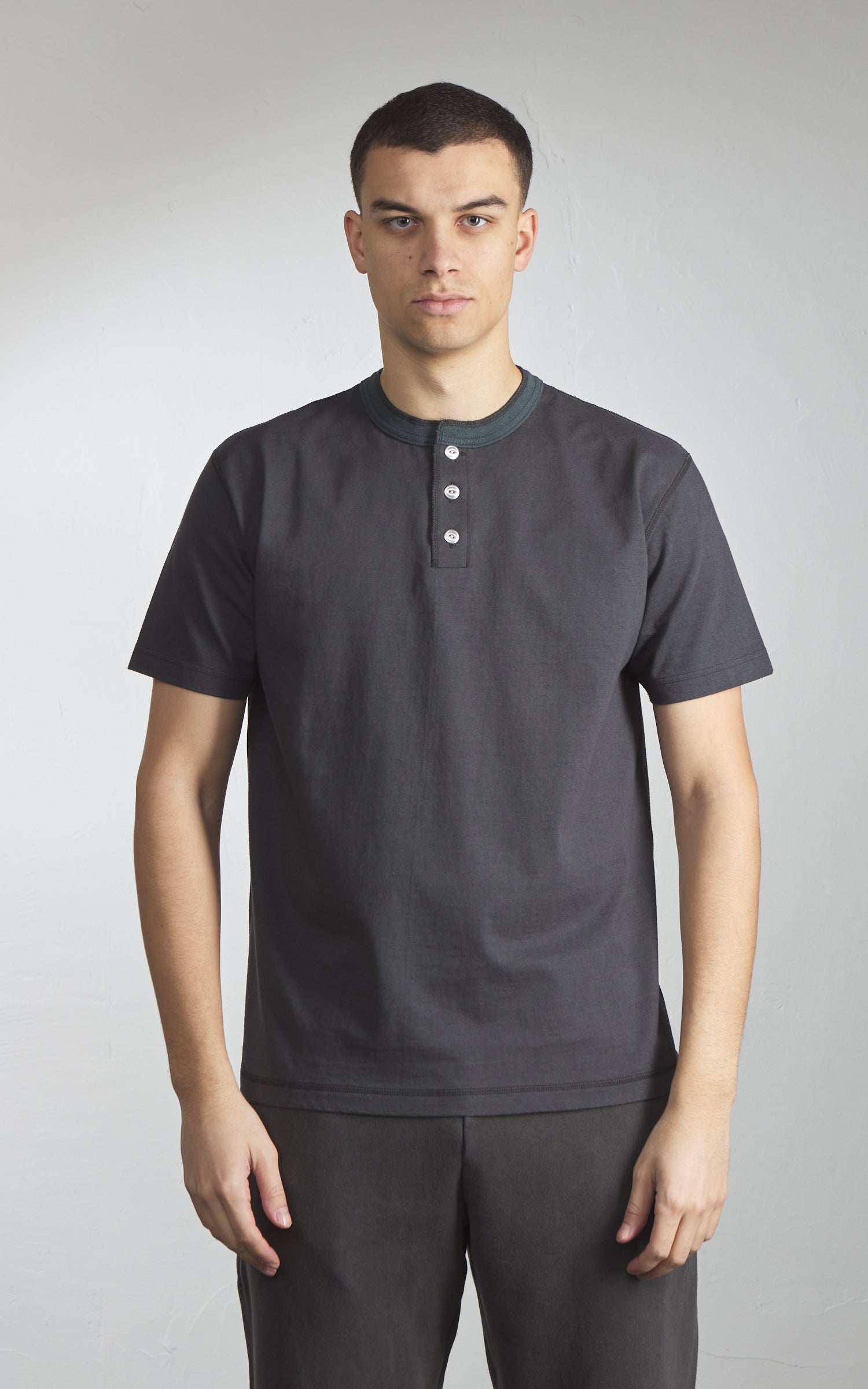 Barns Outfitters BR-8146SP COZUN S/S Henley T-Shirt Black