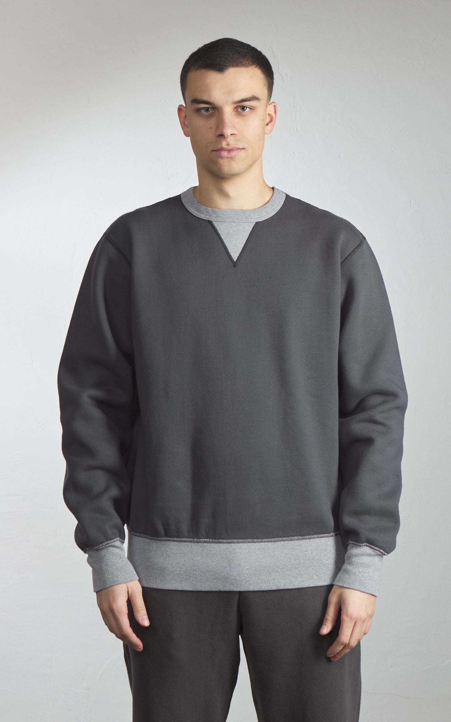 Barns Outfitters BR-3300 Cozun Switching Rib Sweatshirt Black