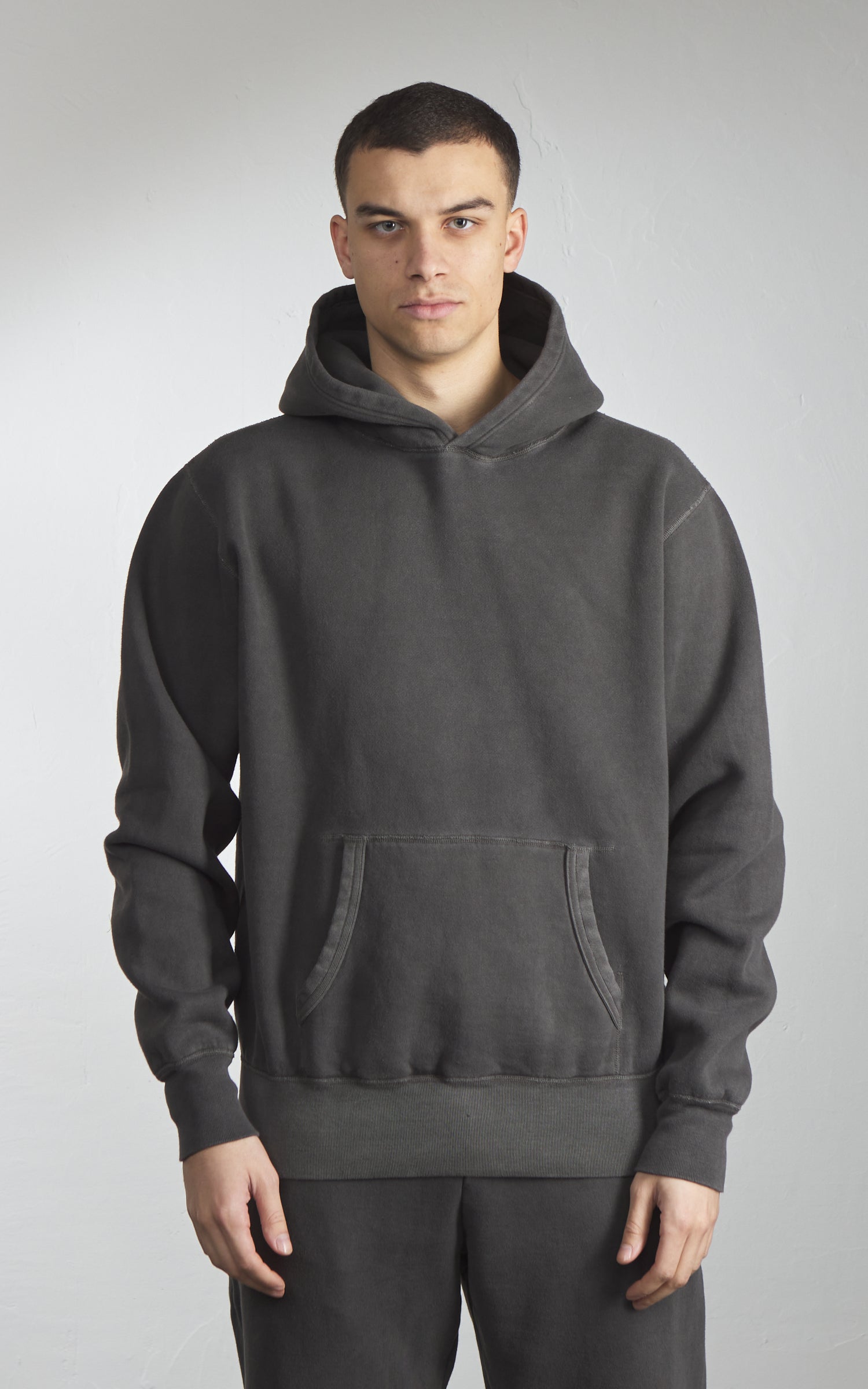 Barns Outfitters BR-3007PG COZUN Pigment Dyed Pullover Hoodie Black