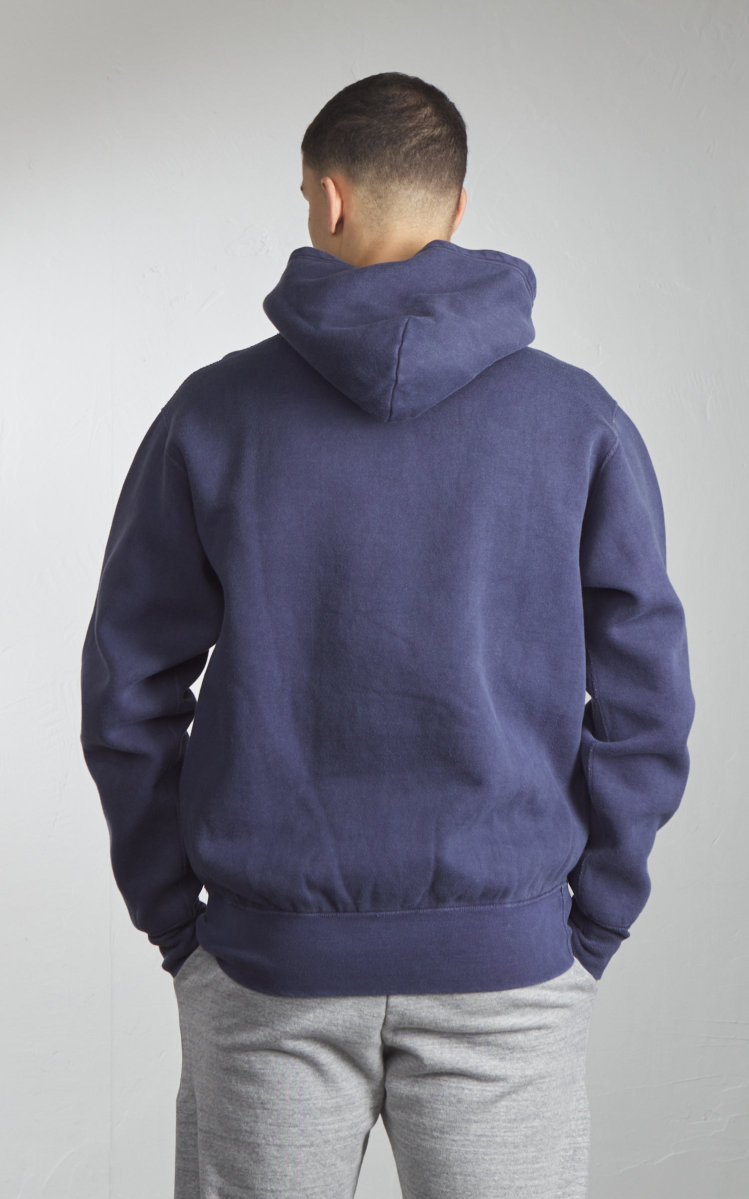Barns Outfitters BR-3007PG COZUN Pigment Dyed Pullover Hoodie Vintage Navy