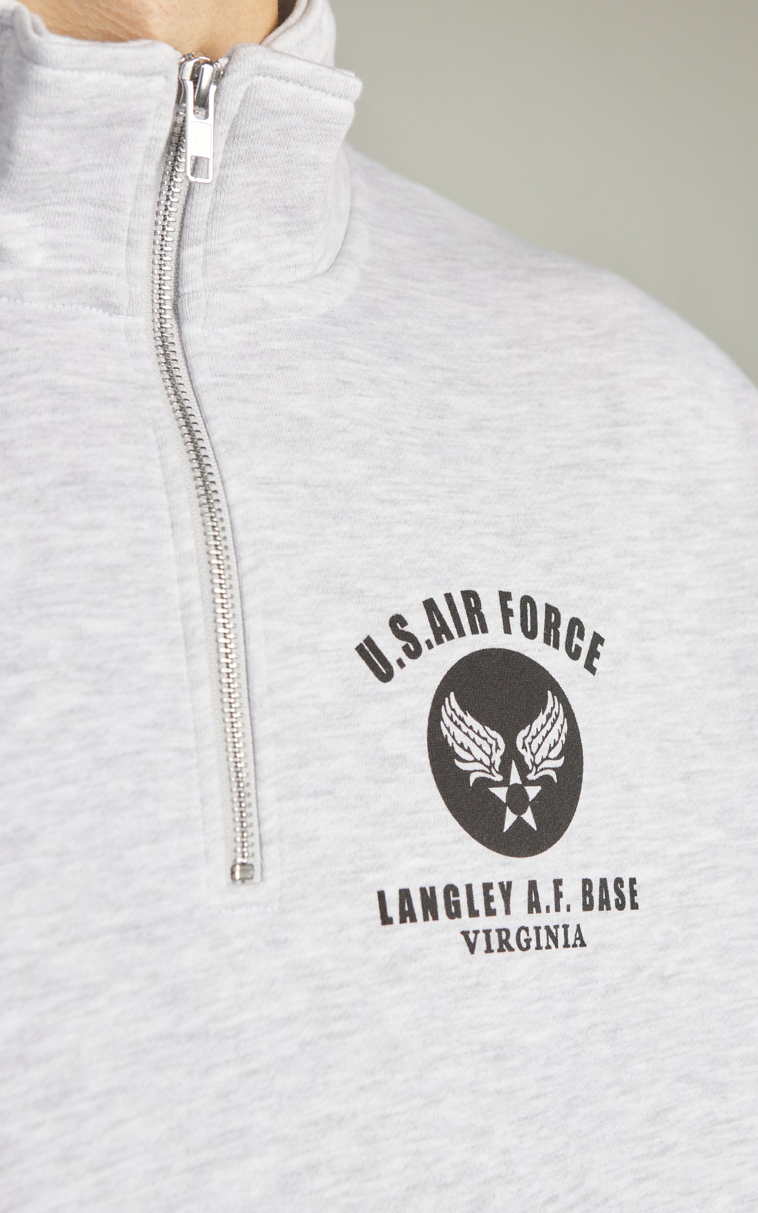 Houston Half Zip Sweatshirt US Air Force Grey