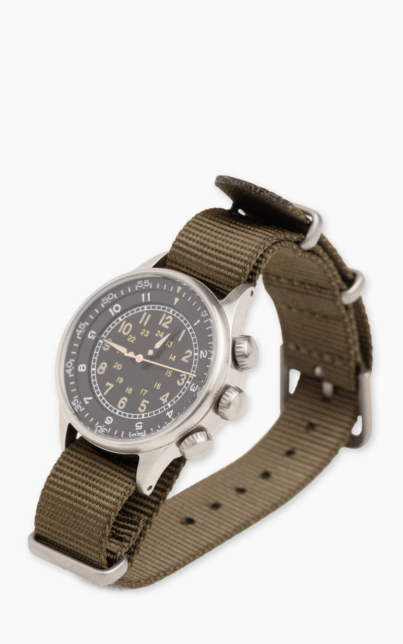M.R.M.W. A-15 Vintage Military Watch Green Nylon Strap