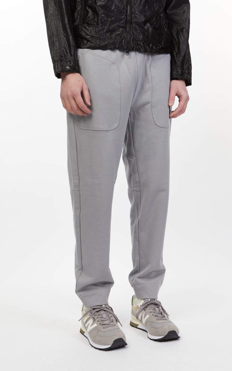 C.P. Company Diagonal Raised Fleece Mixed Sweat Pants Griffin Grey