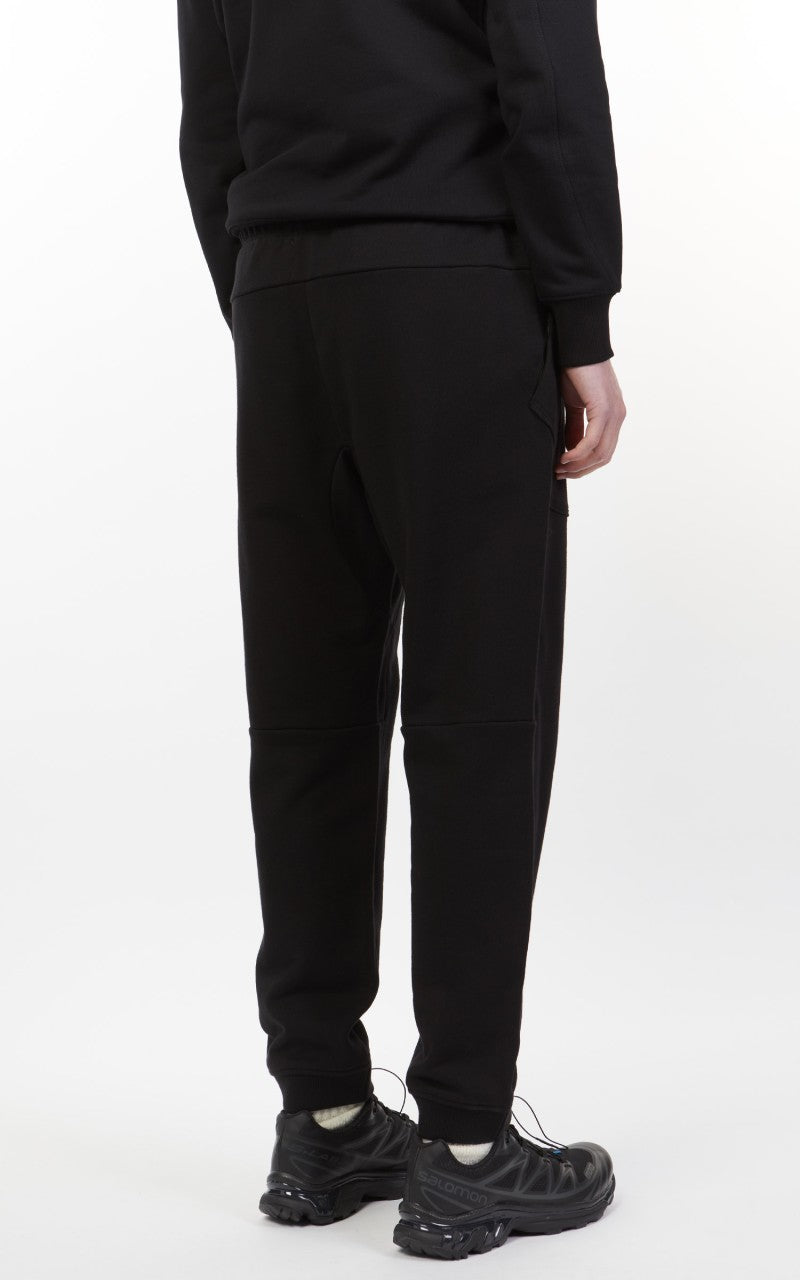 C.P. Company Diagonal Raised Fleece Mixed Sweat Pants Black